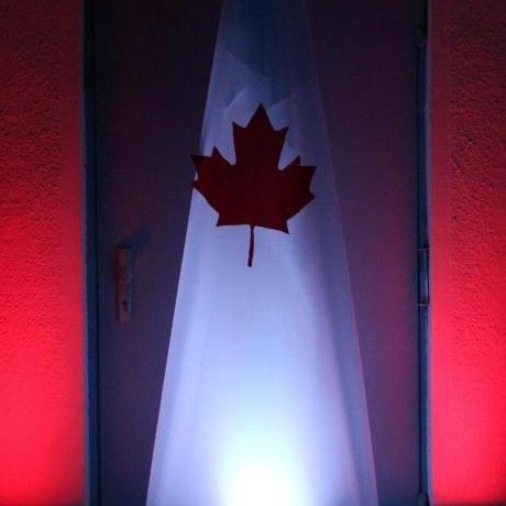 Custom built Canadian flag pole